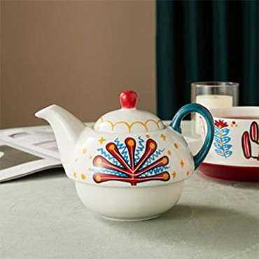 Ceramic Tea Set with Teapot, Cup & Saucer