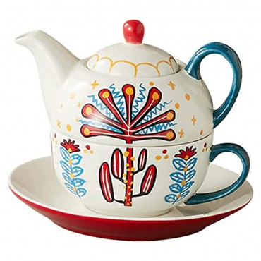 Ceramic Tea Set with Teapot, Cup & Saucer