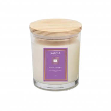 Lavender and white musk scented candle