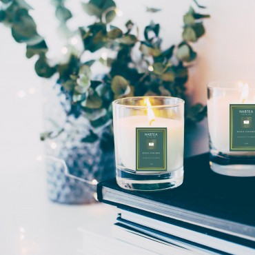 Basil and mint scented candle